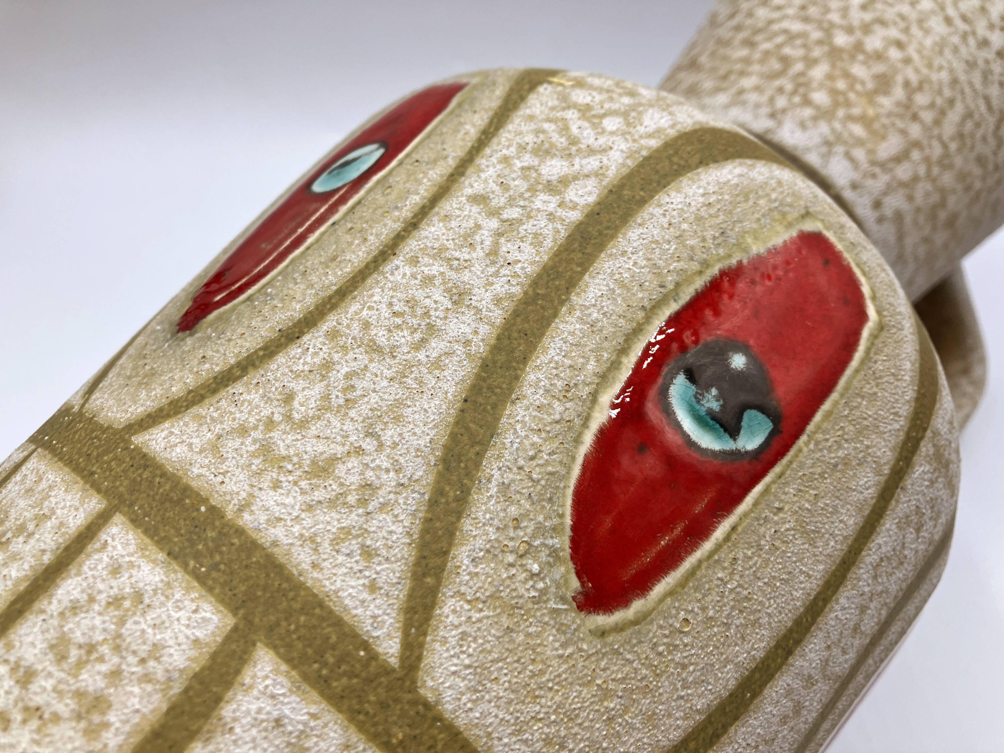 Large vase in matte and glazed ceramic • Manufacture Bay Keramik • W. Germany