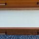 Vintage golden mahogany chest of drawers 3 drawers conical feet from the 60s