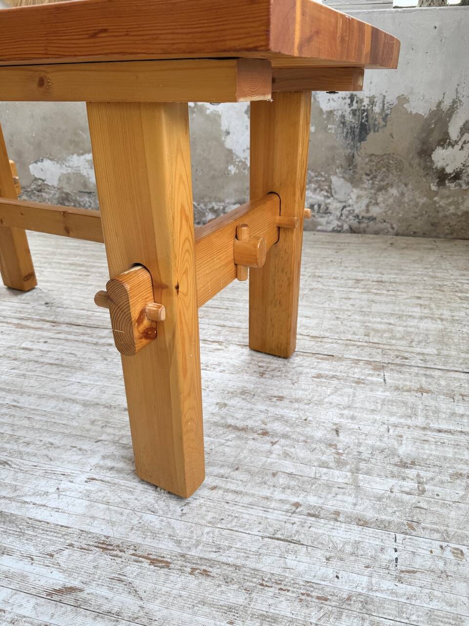 Farmhouse table, mountain furniture from the 50s