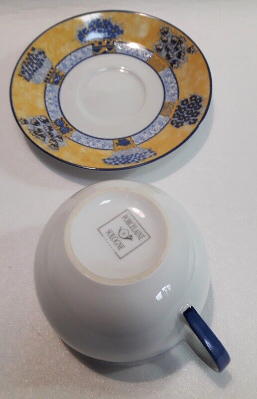 Cup saucer, breakfast Limoges porcelain of Sologne tea