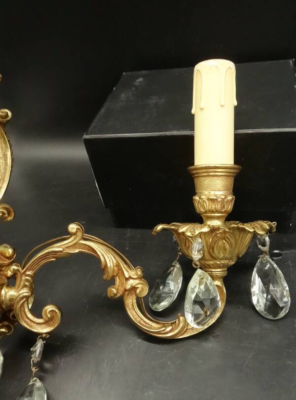 Pair of sconces with Louis XV style tassels
