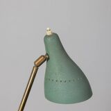 Vintage 1950s coffee table with lamp and magazine rack Italian design