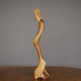 Sculpture abstraite en bois sculpté du milieu du siècle, 1968