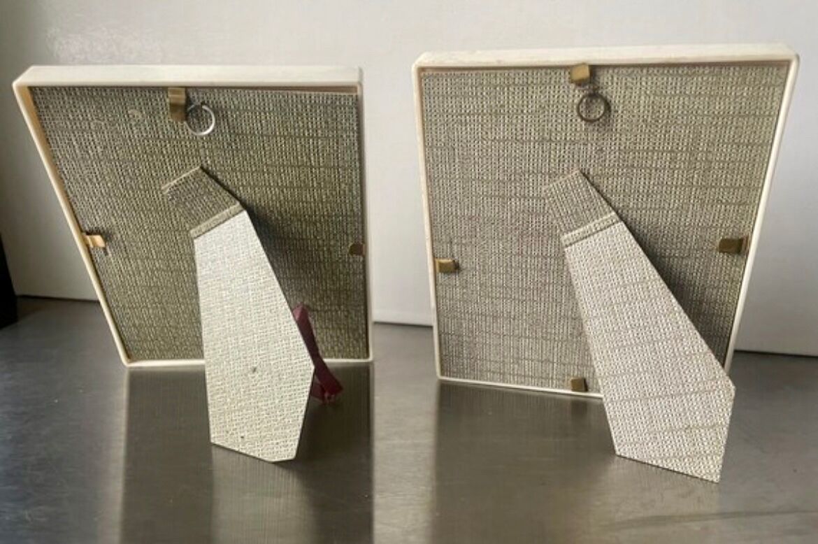 Pair vintage bakelite frames 14.5 cm x 12.5 cm