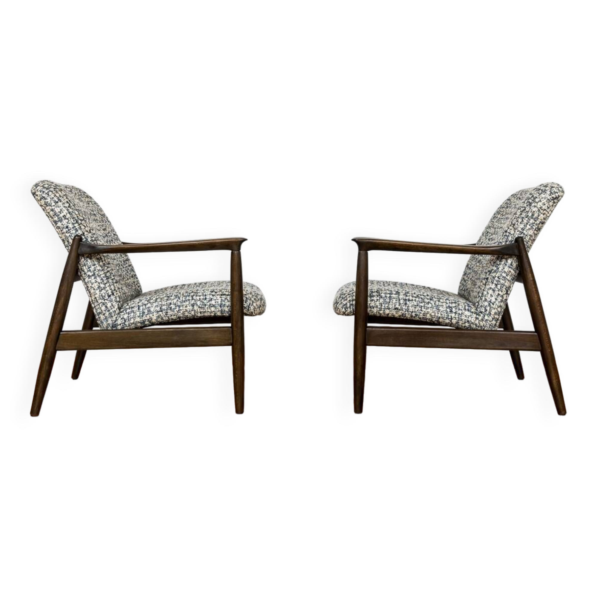 Customizable Blue Armchairs By Edmund Homa, 1960s