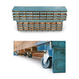 Pastourel wooden craft furniture with 96 drawers with blue patina