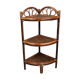 Corner shelf in rattan 70