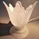 Art Deco style 1960s bedside lamp in molded and granite glass.