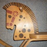 Vintage wooden rocking horse