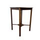 Table d'appoint/plante/étagère vintage haute en bois brun