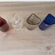 4 vintage coloured long drink glasses in Murano glass by Nason Moretti,