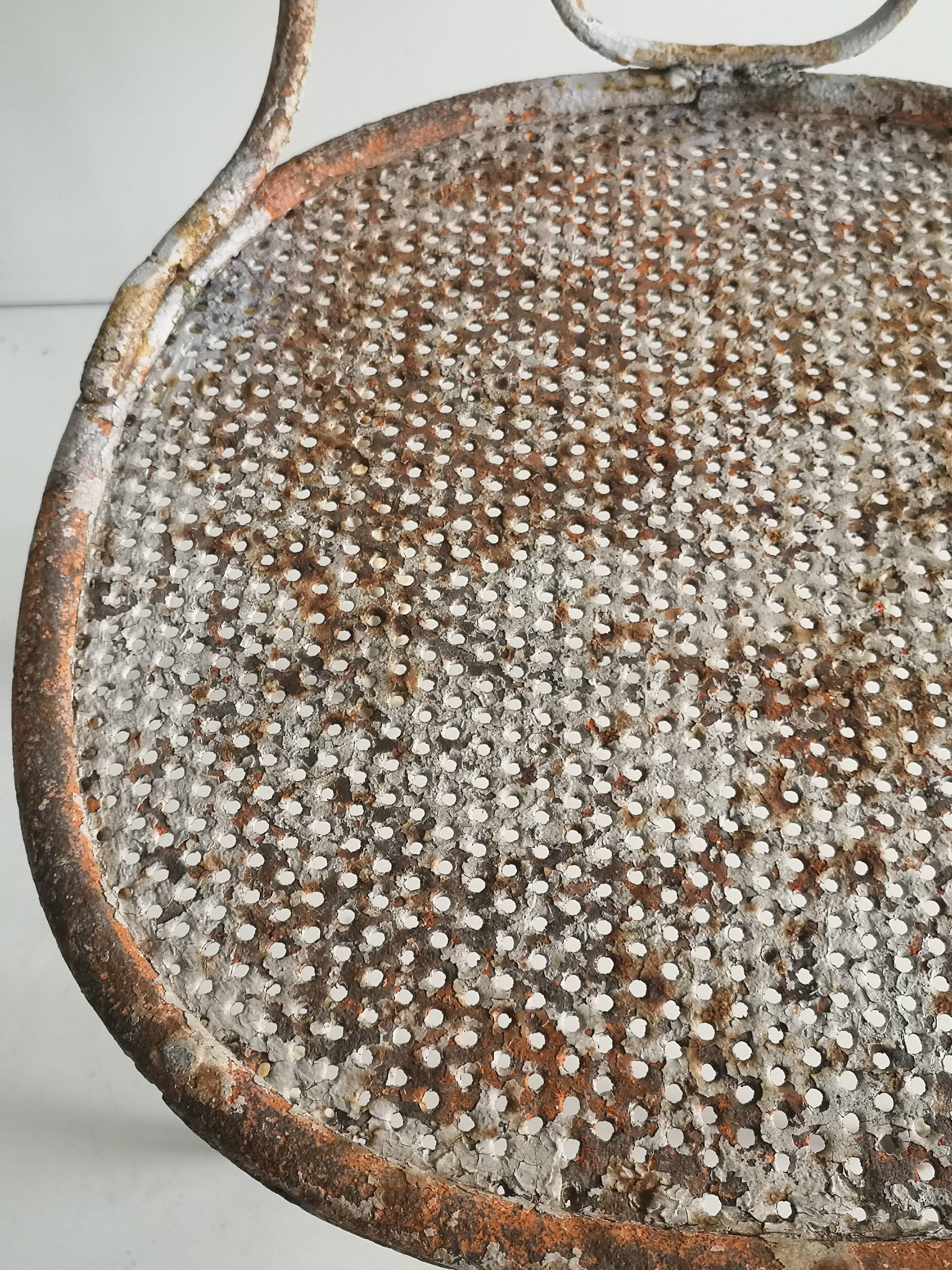 19th wrought iron garden chair