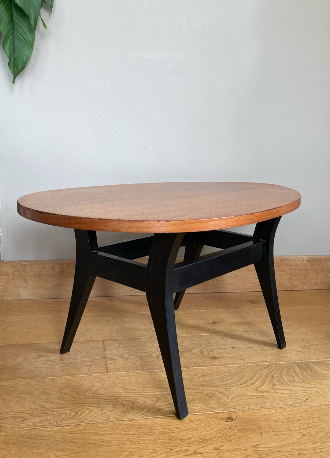 Scandinavian teak side table 1950s/60s menhir top