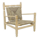Vintage Low Rope Chair in Natural Teak, 1970s