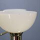 Art Deco brass chandelier with cream opaline glass, Czechoslovakia 1930s