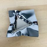 Chromed stainless steel designer ashtray
