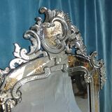 Baroque mirror murano eglomized height 166 x 110 early twentieth