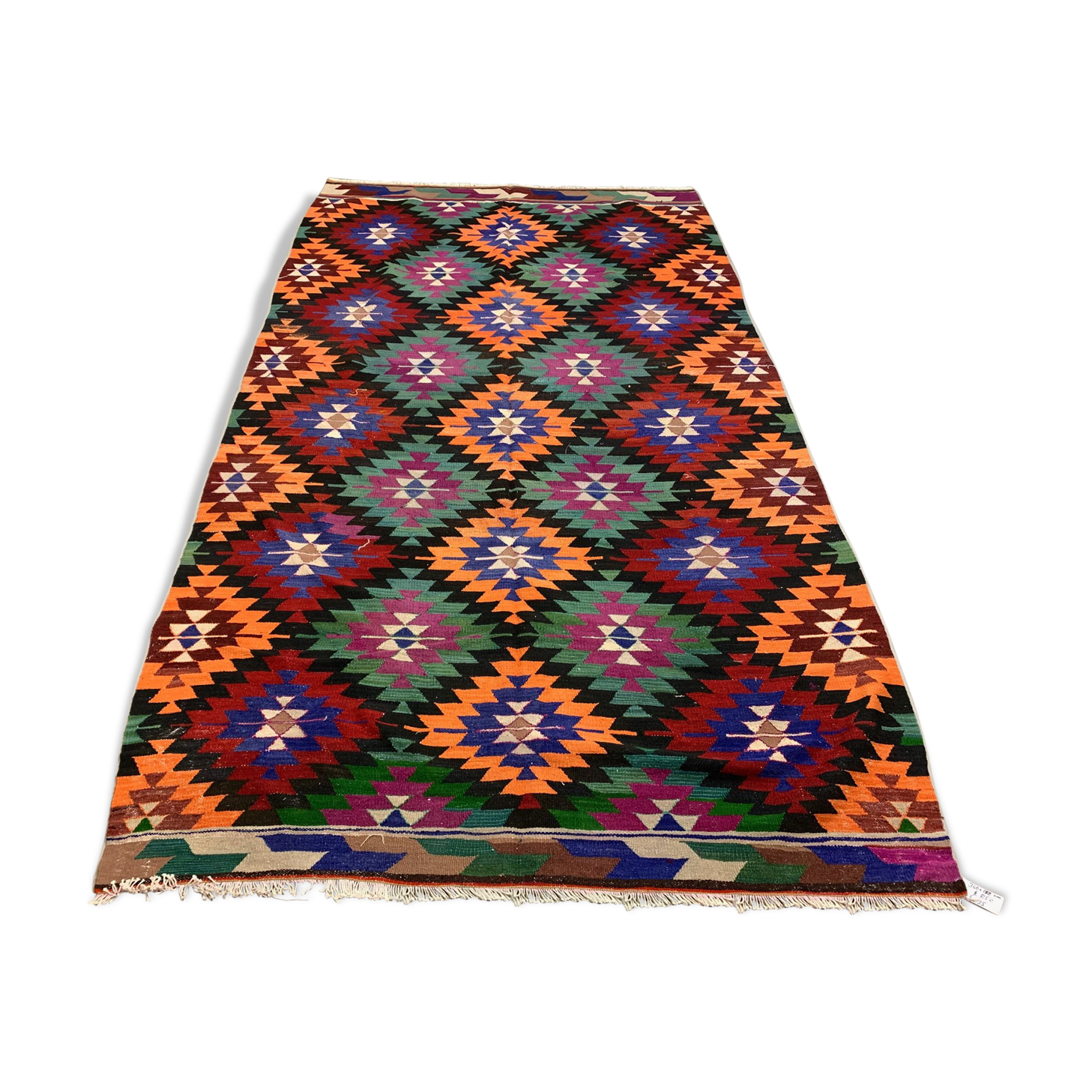 Turkish kilim rug 340x188 cm wool