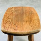 Brutalist stool solid wood deco chalet