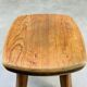 Tabouret brutaliste bois massif déco chalet