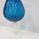 Blue-violet glass chalice vase, Italy, 1970s.