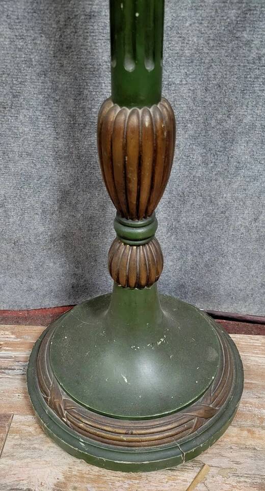 Louis XVI style floor lamp in lacquered and gilded wood circa 1880