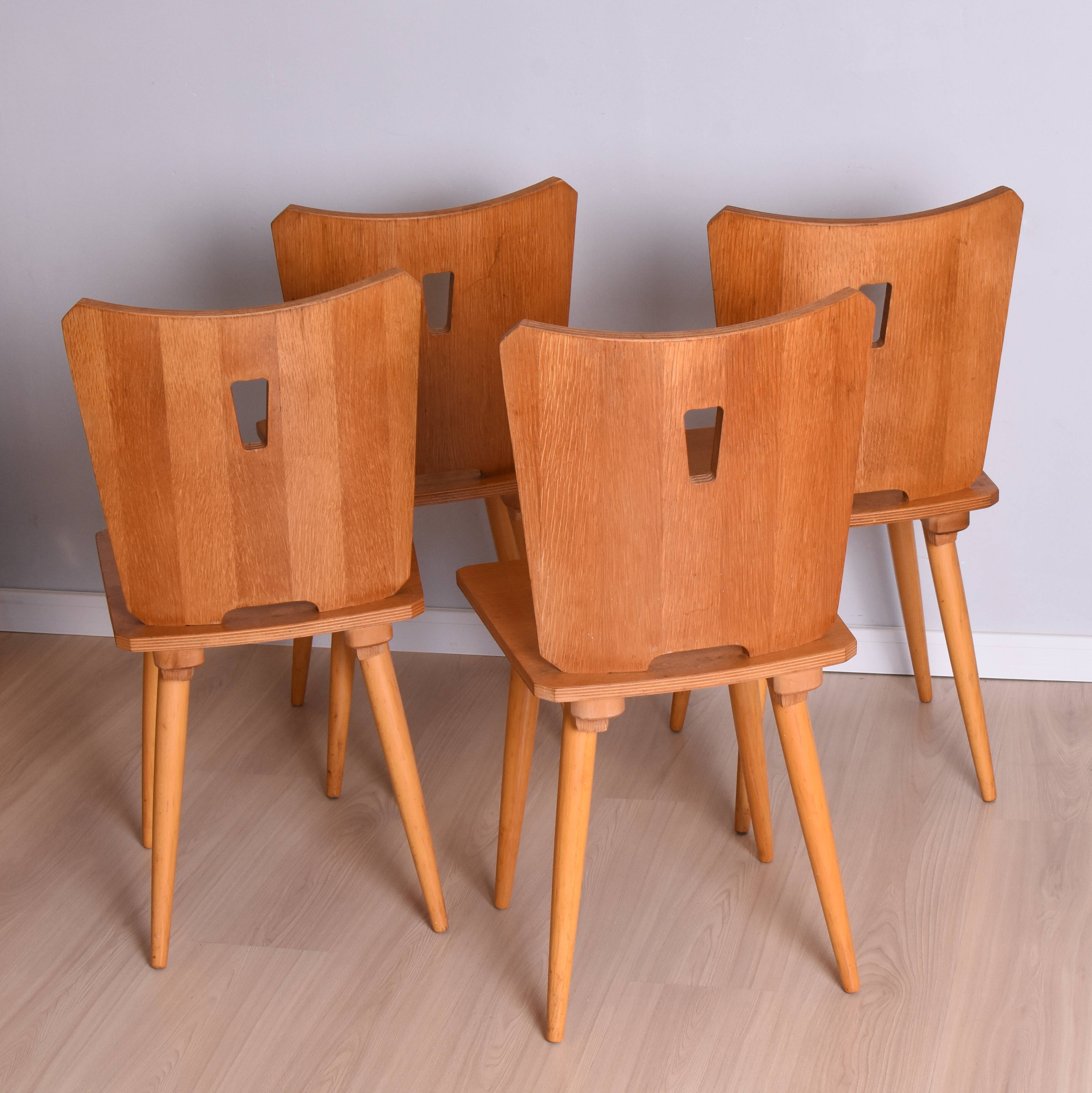 Lot de 4 chaises, Allemagne, années 1980