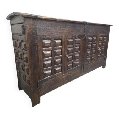 Buffet espagnol brutaliste vintage