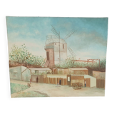 Acrylic canvas in pastel colors of Paris