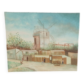 Acrylic canvas in pastel colors of Paris