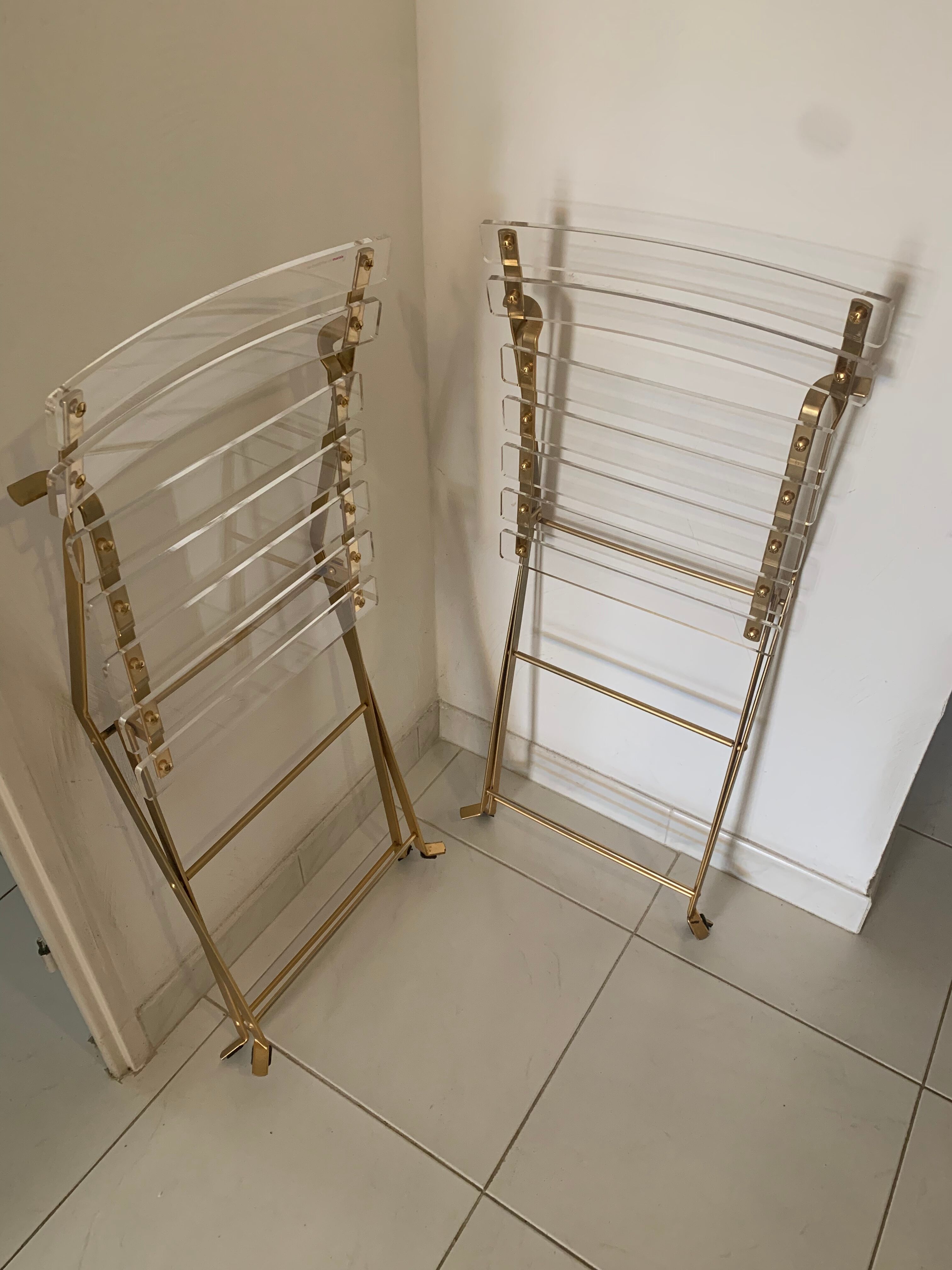 Plexiglass folding chairs