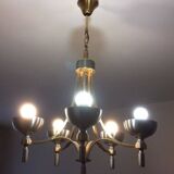 Vintage chandelier in gold and silver metal