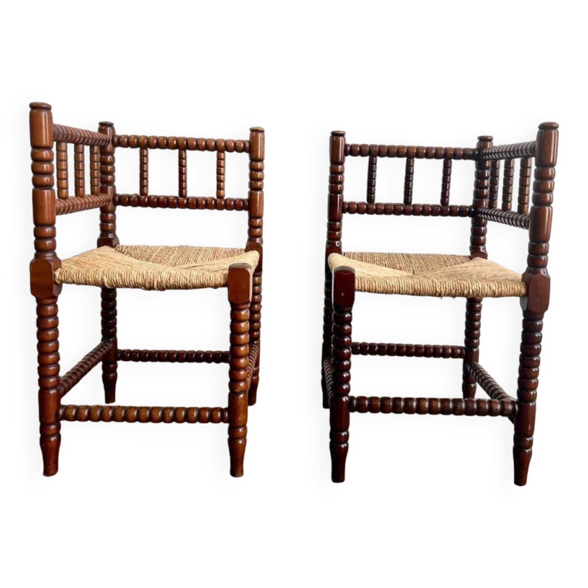 Vintage spool corner chair / knitting chair