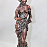 Brown patina table lamp