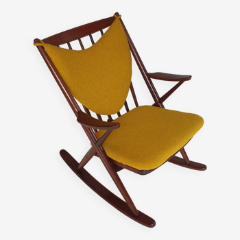 Chaise à bascule scandinave vintage, 1960