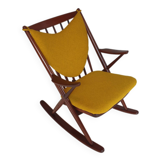 Chaise à bascule scandinave vintage, 1960