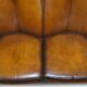 Modern Art leather sofa, restored, two-seater