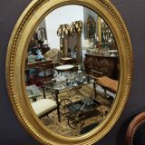 Louis philippe oval mirror at la feuille d'or