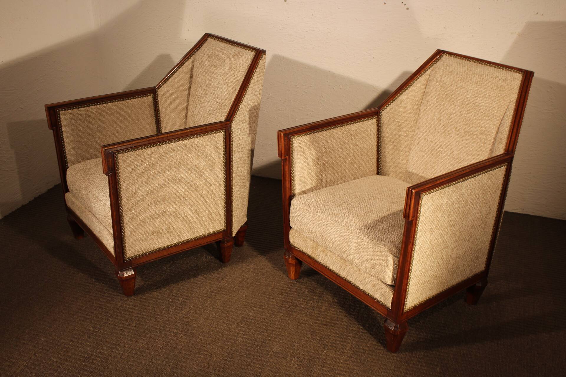 Pair of art deco armchairs