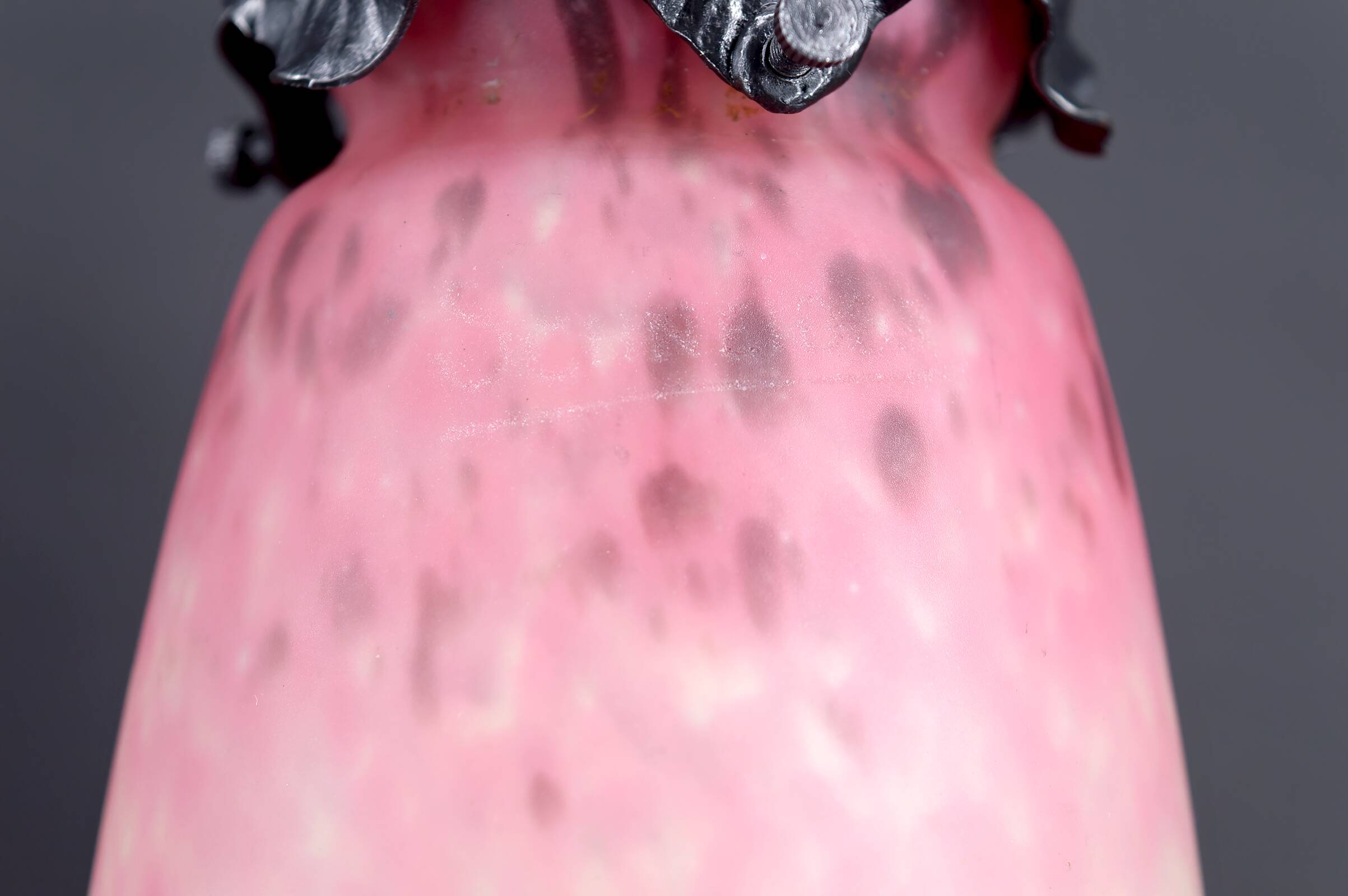 Important Wrought Iron Double-Headed Lamp by Schneider, Art Deco, c. 1920