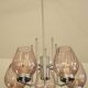 Chrome metal chandelier & cut glass