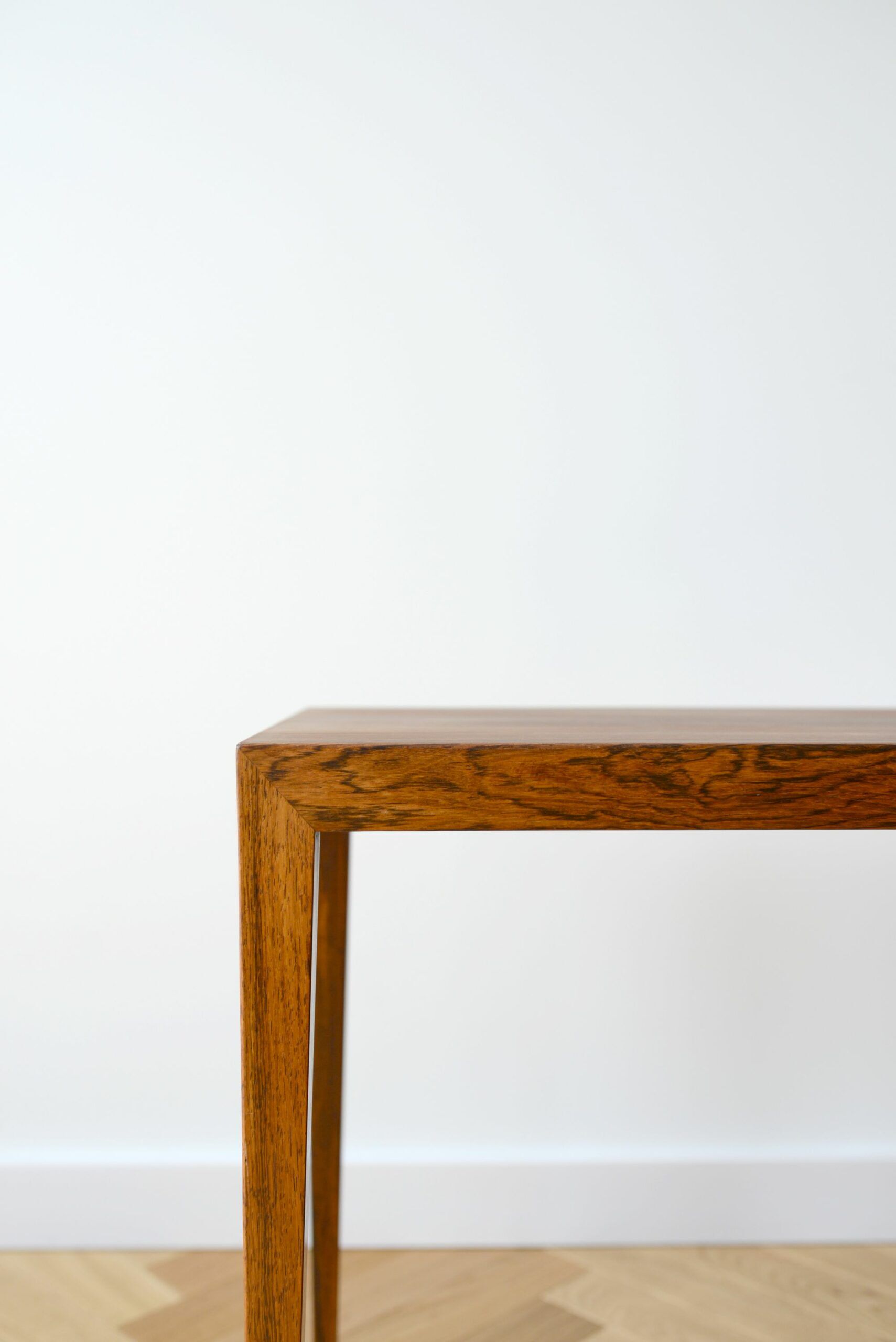 Minimalist rosewood table, Denmark 1960s-70s
