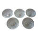 Set of 5 molded glass cups