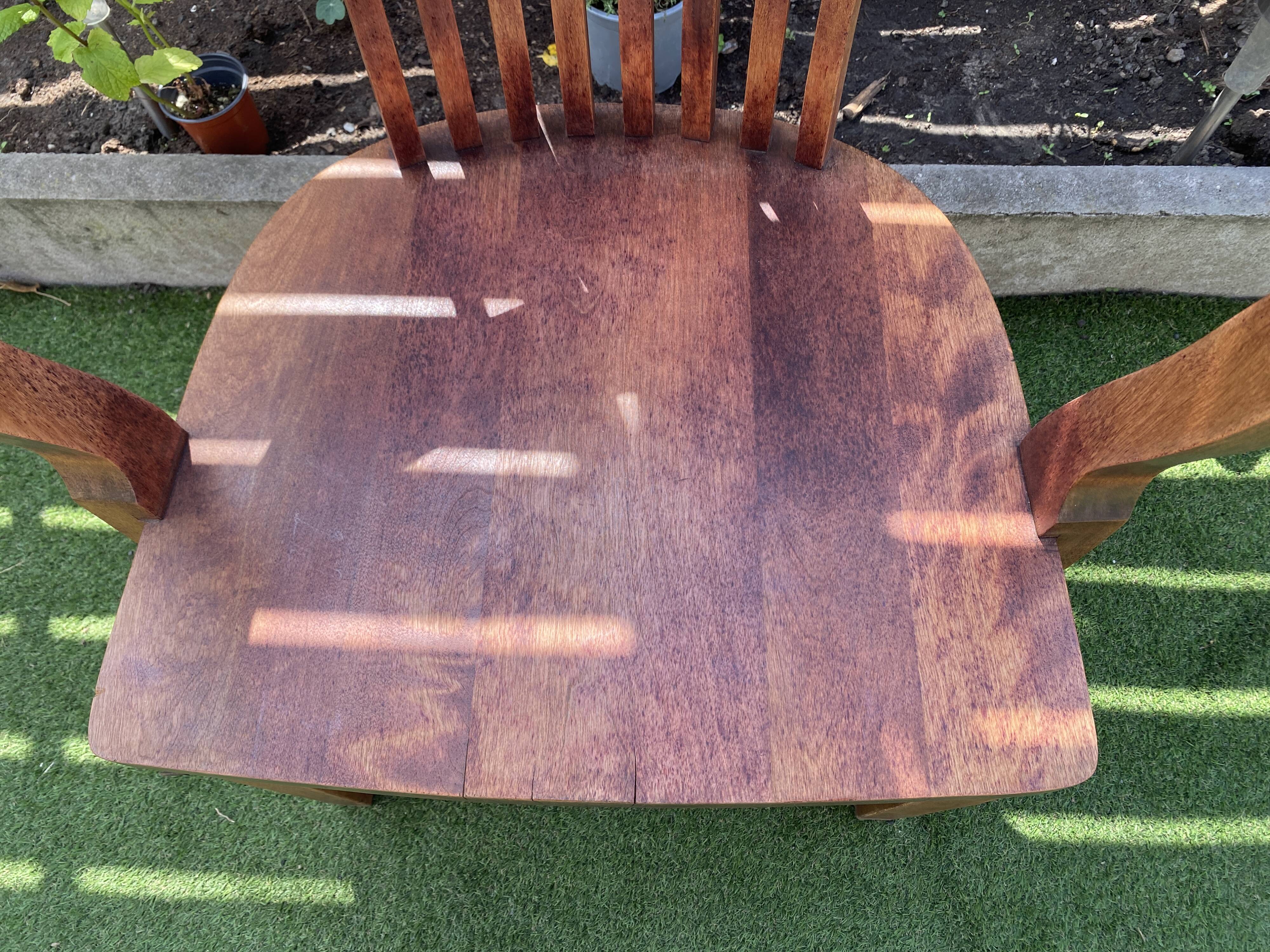 Exotic wood armchair