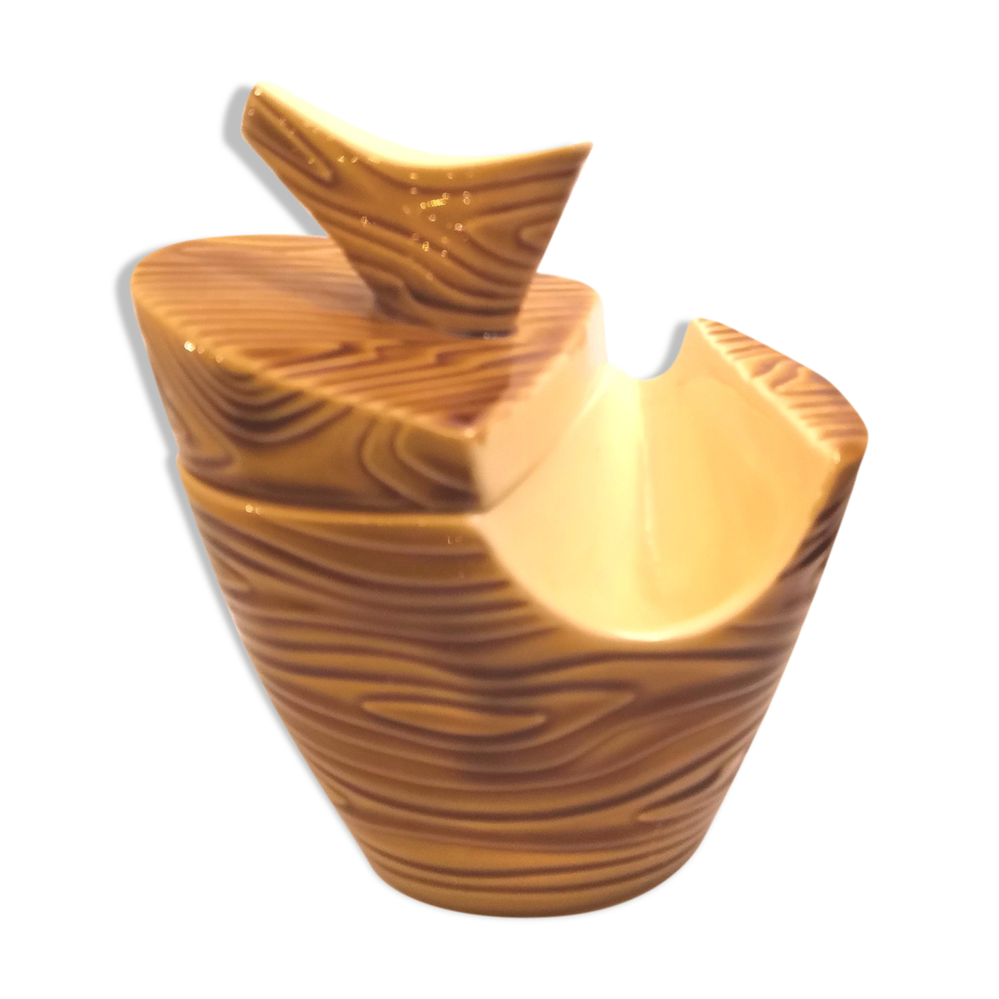 Pofrte pipe et tabatière en céramique design Nicotea années 60