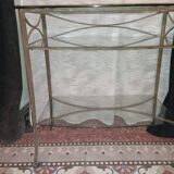Console en fer forgé et verre