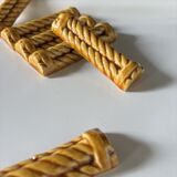 Woven ceramic knife holder