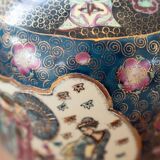 Antique Japanese porcelain vases, Meiji period, 19th century, oriental porcelain art, in