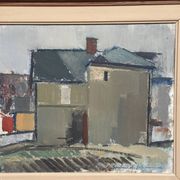 Original Swedish Oil on Canvas – “Sage House” by Gustav‑Adolf Johansson – Signed – Vintage & Framed