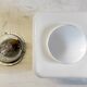 Square opaline globe ceiling or wall light, 25 cm - mid-20th century